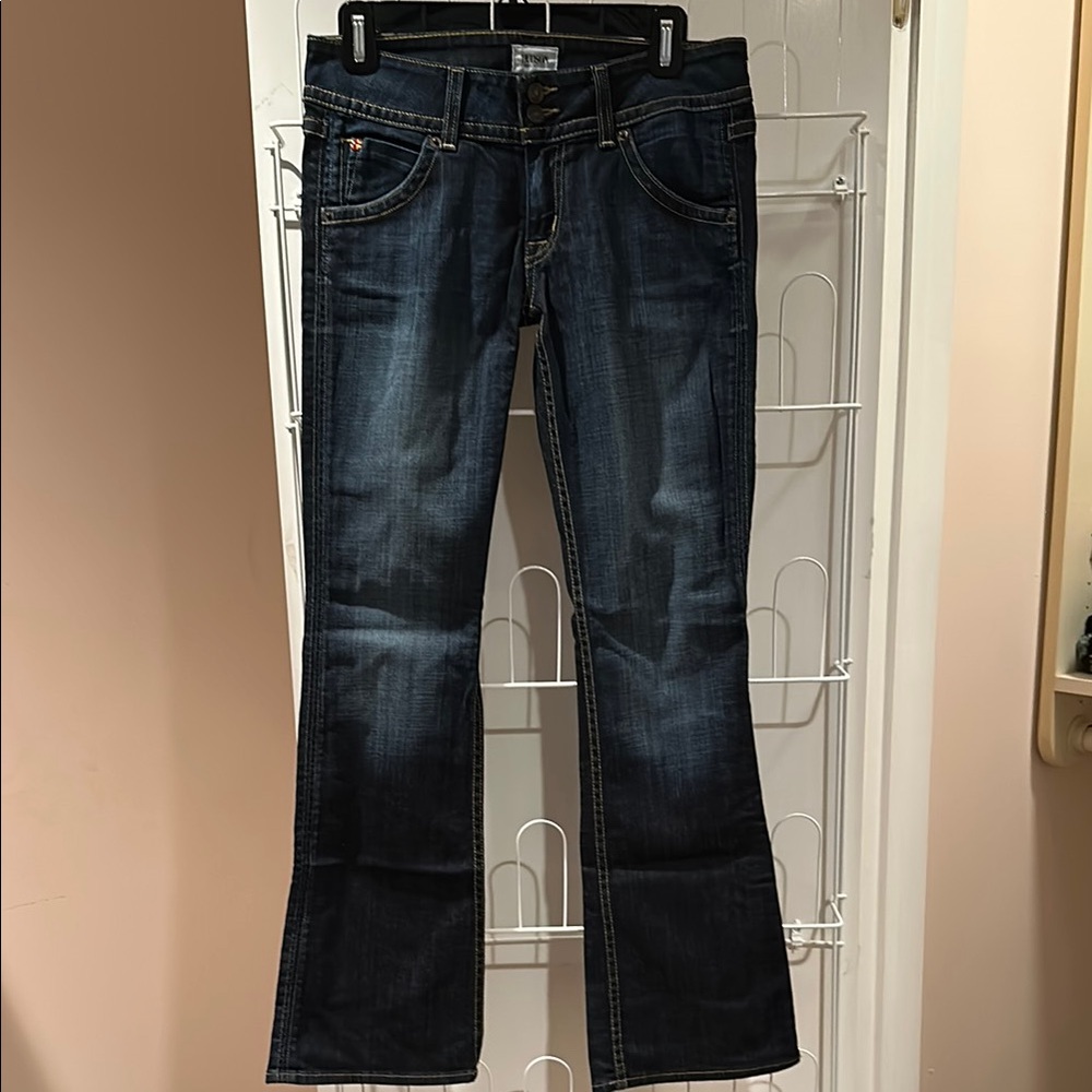 Hudson Jeans Blue Boot Cut with Distressed Finish